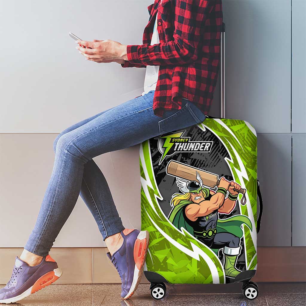 Sydney Thunder Luggage Cover Flaming Lightning Storm Geometric Sports Mascot Art