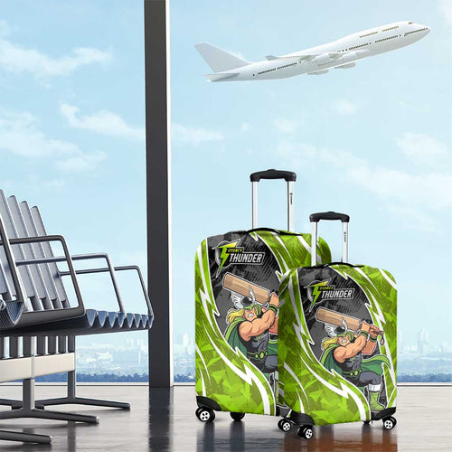 Sydney Thunder Luggage Cover Flaming Lightning Storm Geometric Sports Mascot Art