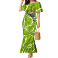 Sydney Thunder Mermaid Dress Flaming Lightning Storm Geometric Sports Mascot Art