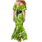 Sydney Thunder Mermaid Dress Flaming Lightning Storm Geometric Sports Mascot Art