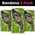 Sydney Thunder Neck Gaiter Flaming Lightning Storm Geometric Sports Mascot Art