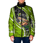 Sydney Thunder Padded Jacket Flaming Lightning Storm Geometric Sports Mascot Art