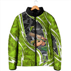 Sydney Thunder Padded Jacket Flaming Lightning Storm Geometric Sports Mascot Art
