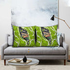 Sydney Thunder Pillow Cover Flaming Lightning Storm Geometric Sports Mascot Art