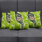 Sydney Thunder Pillow Cover Flaming Lightning Storm Geometric Sports Mascot Art