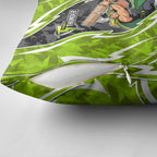 Sydney Thunder Pillow Cover Flaming Lightning Storm Geometric Sports Mascot Art