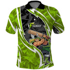 Sydney Thunder Polo Shirt Flaming Lightning Storm Geometric Sports Mascot Art