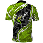 Sydney Thunder Polo Shirt Flaming Lightning Storm Geometric Sports Mascot Art
