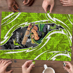 Sydney Thunder Puzzle Flaming Lightning Storm Geometric Sports Mascot Art
