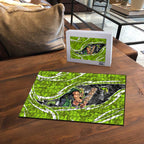 Sydney Thunder Puzzle Flaming Lightning Storm Geometric Sports Mascot Art
