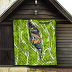Sydney Thunder Quilt Flaming Lightning Storm Geometric Sports Mascot Art