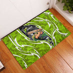 Sydney Thunder Rubber Doormat Flaming Lightning Storm Geometric Sports Mascot Art