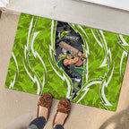 Sydney Thunder Rubber Doormat Flaming Lightning Storm Geometric Sports Mascot Art
