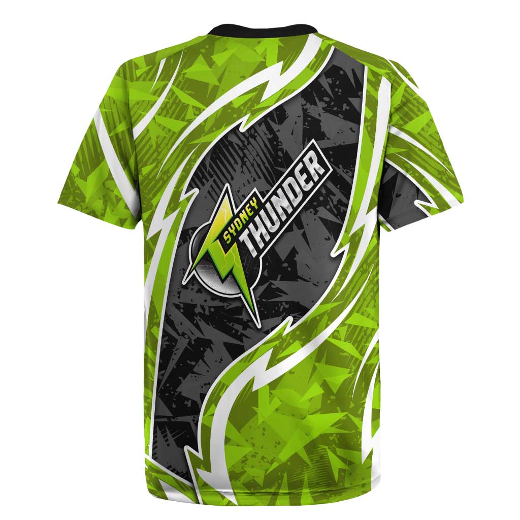 Sydney Thunder Rugby Jersey Flaming Lightning Storm Geometric Sports Mascot Art