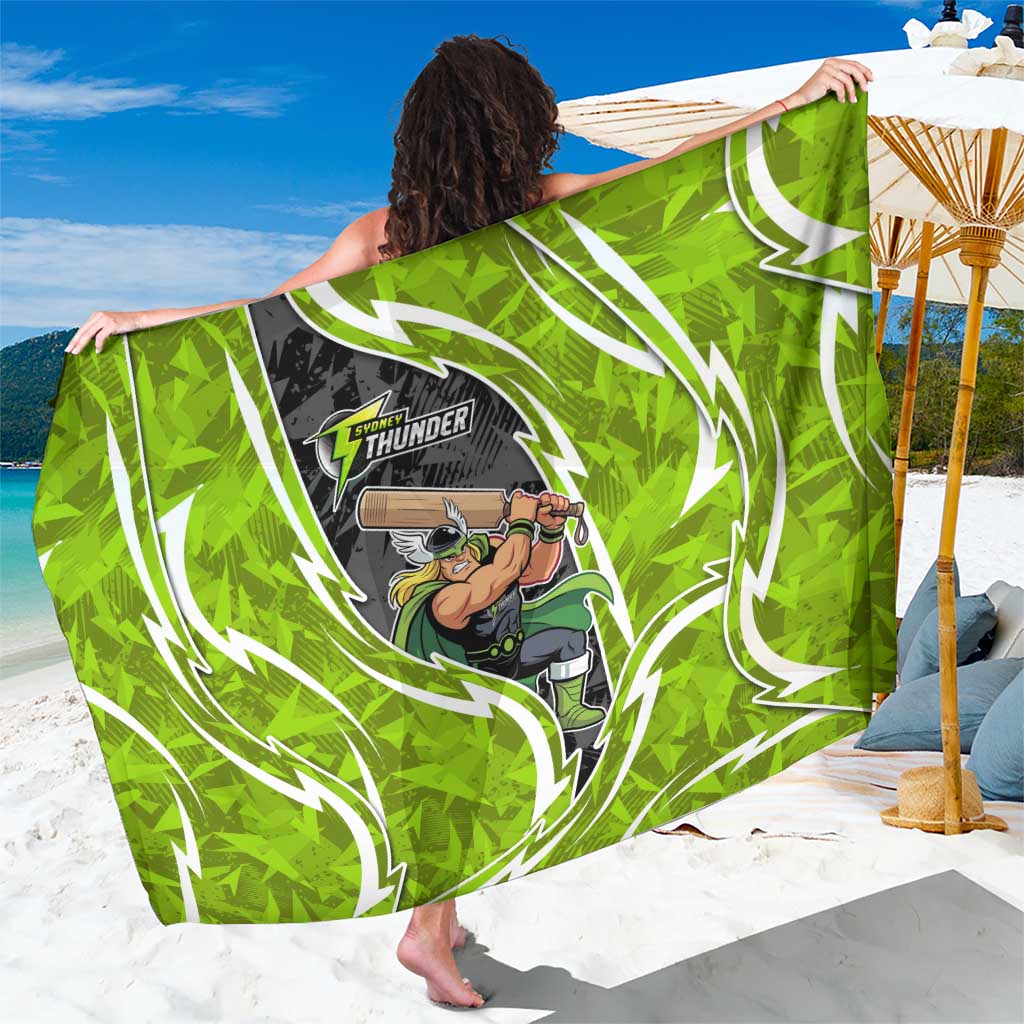 Sydney Thunder Sarong Flaming Lightning Storm Geometric Sports Mascot Art