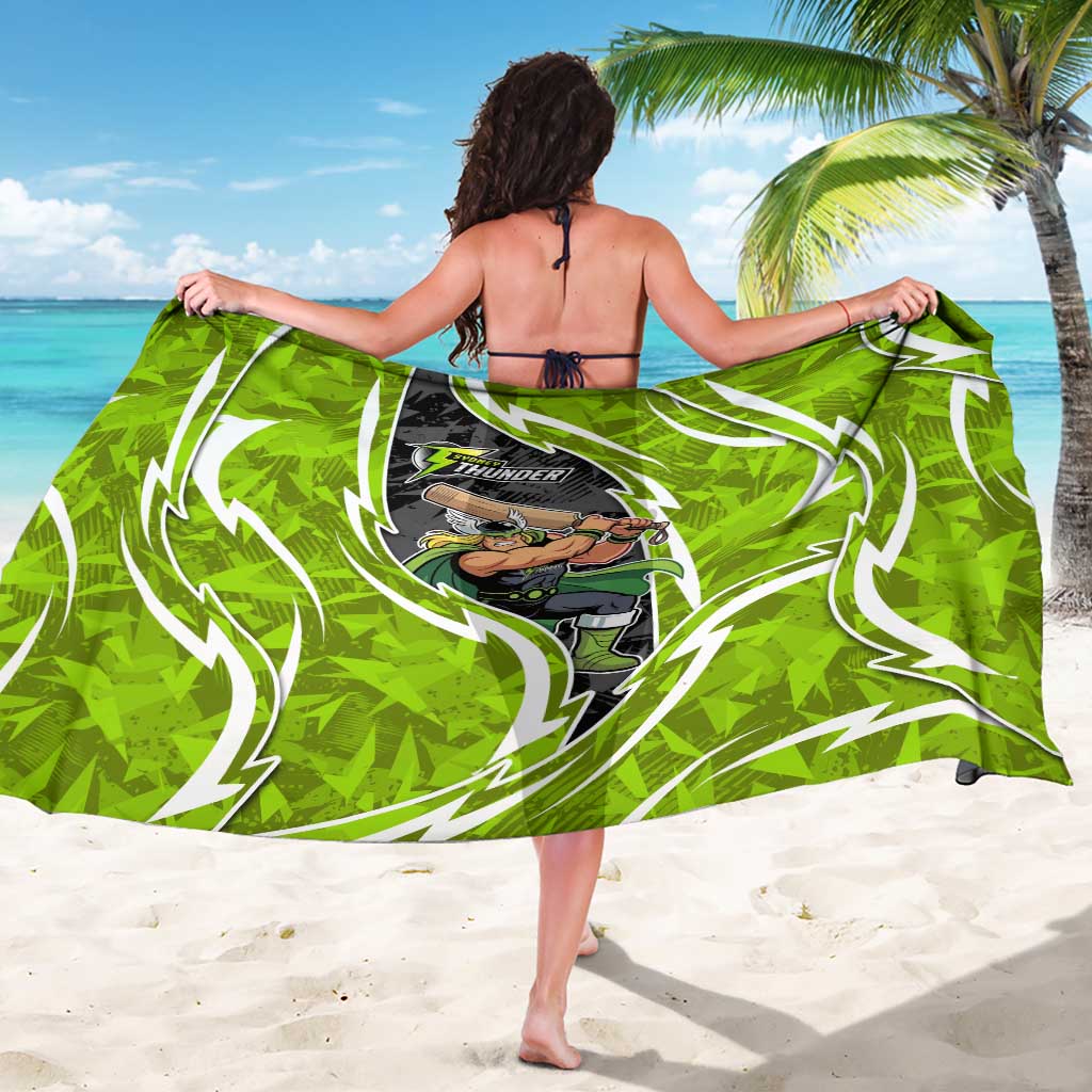 Sydney Thunder Sarong Flaming Lightning Storm Geometric Sports Mascot Art
