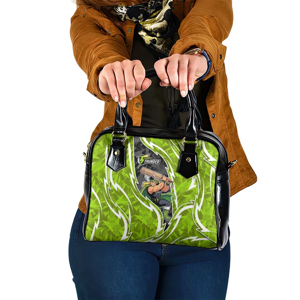 Sydney Thunder Shoulder Handbag Flaming Lightning Storm Geometric Sports Mascot Art