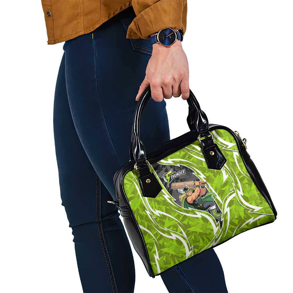 Sydney Thunder Shoulder Handbag Flaming Lightning Storm Geometric Sports Mascot Art
