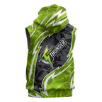 Sydney Thunder Sleeveless Hoodie Flaming Lightning Storm Geometric Sports Mascot Art