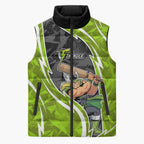 Sydney Thunder Sleeveless Puffer Jacket Flaming Lightning Storm Geometric Sports Mascot Art