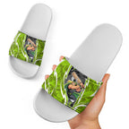 Sydney Thunder Slide Sandals Flaming Lightning Storm Geometric Sports Mascot Art
