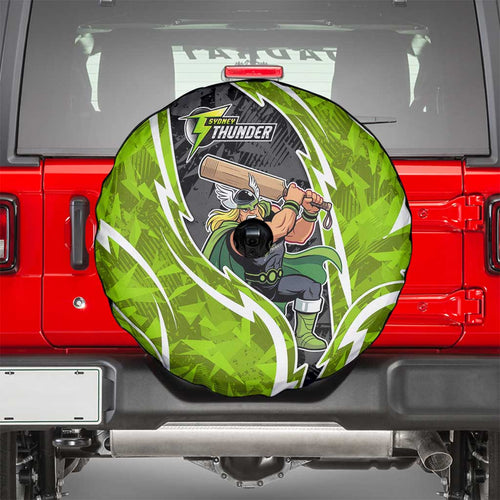 Sydney Thunder Spare Tire Cover Flaming Lightning Storm Geometric Sports Mascot Art