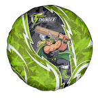 Sydney Thunder Spare Tire Cover Flaming Lightning Storm Geometric Sports Mascot Art