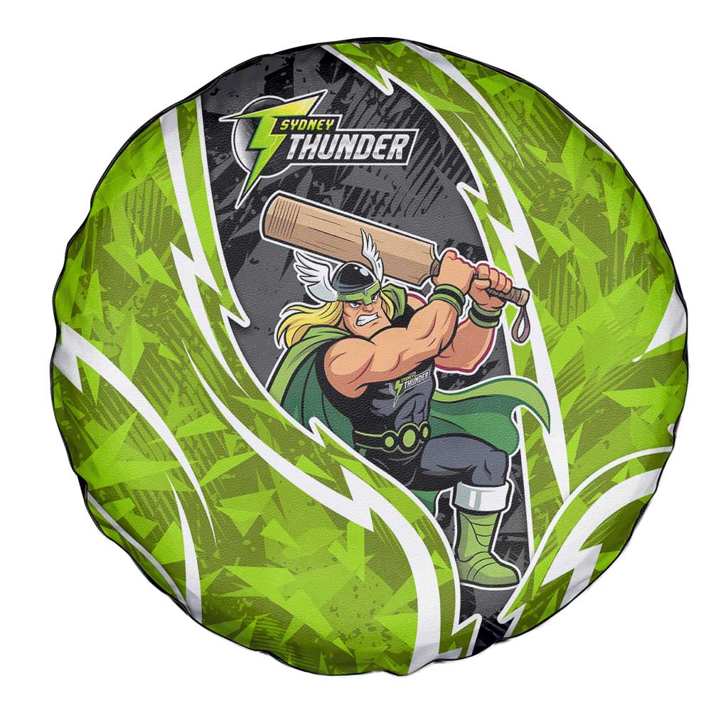 Sydney Thunder Spare Tire Cover Flaming Lightning Storm Geometric Sports Mascot Art