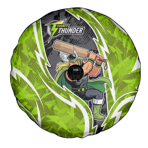 Sydney Thunder Spare Tire Cover Flaming Lightning Storm Geometric Sports Mascot Art