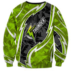 Sydney Thunder Sweatshirt Flaming Lightning Storm Geometric Sports Mascot Art