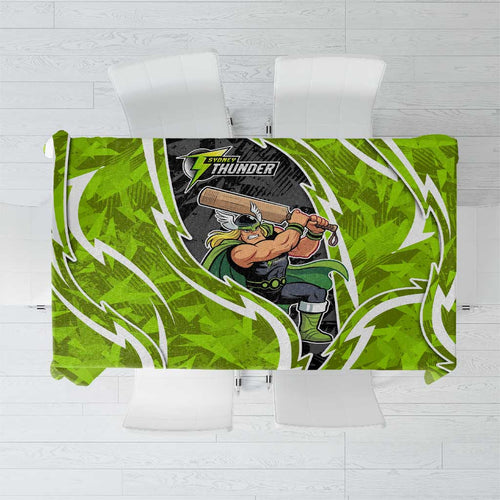 Sydney Thunder Tablecloth Flaming Lightning Storm Geometric Sports Mascot Art