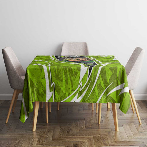 Sydney Thunder Tablecloth Flaming Lightning Storm Geometric Sports Mascot Art