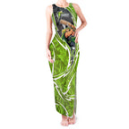 Sydney Thunder Tank Maxi Dress Flaming Lightning Storm Geometric Sports Mascot Art