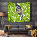 Sydney Thunder Tapestry Flaming Lightning Storm Geometric Sports Mascot Art