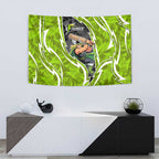 Sydney Thunder Tapestry Flaming Lightning Storm Geometric Sports Mascot Art
