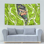 Sydney Thunder Tapestry Flaming Lightning Storm Geometric Sports Mascot Art
