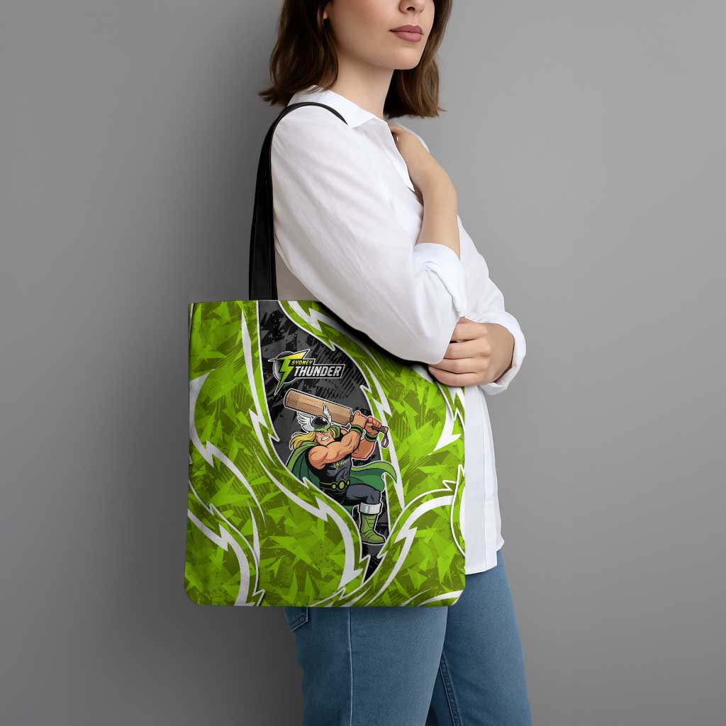 Sydney Thunder Tote Bag Flaming Lightning Storm Geometric Sports Mascot Art