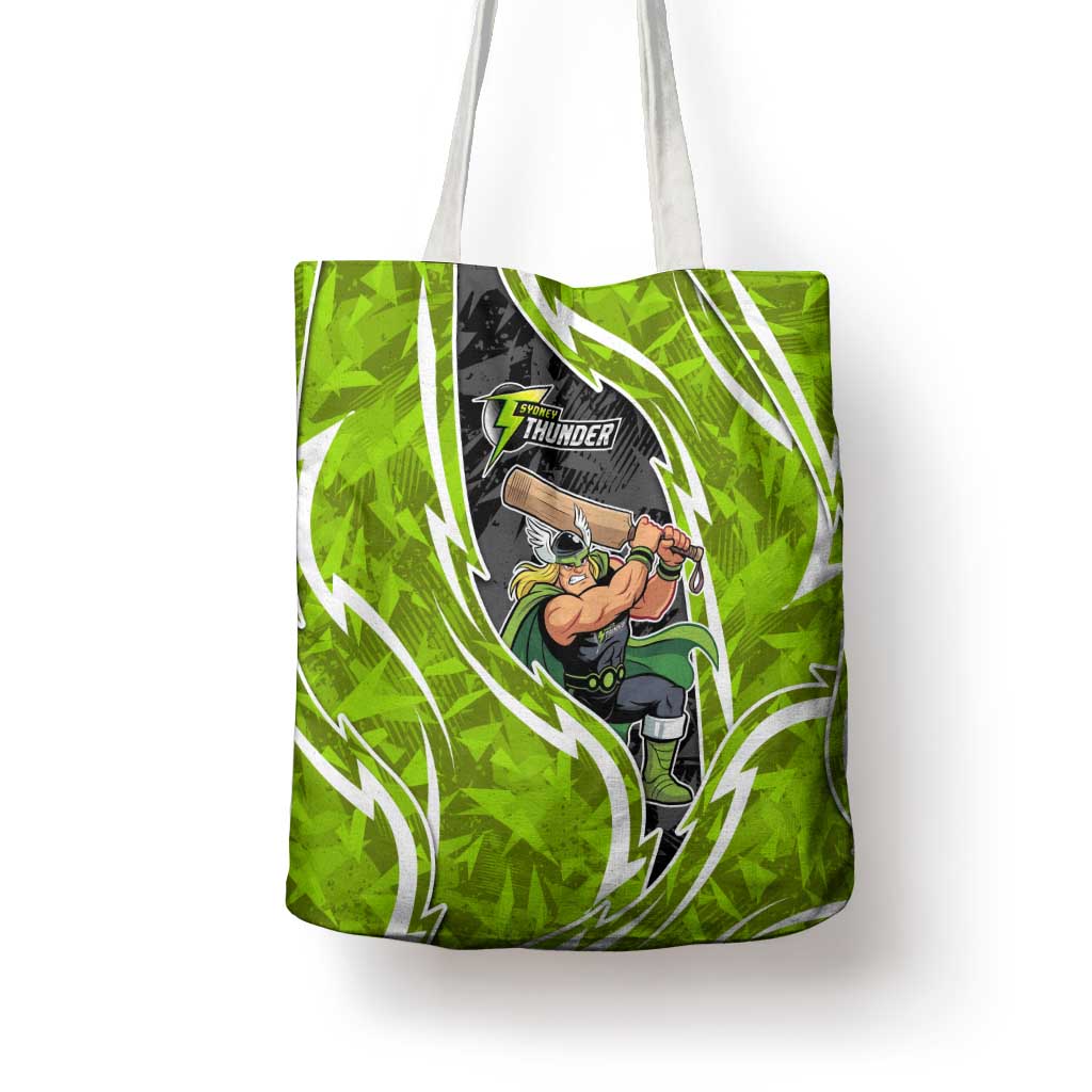 Sydney Thunder Tote Bag Flaming Lightning Storm Geometric Sports Mascot Art