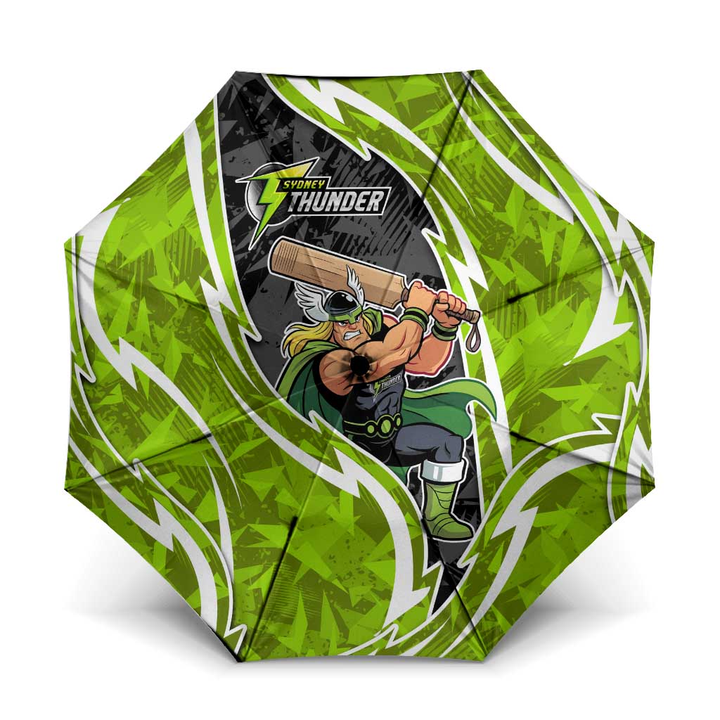 Sydney Thunder Umbrella Flaming Lightning Storm Geometric Sports Mascot Art