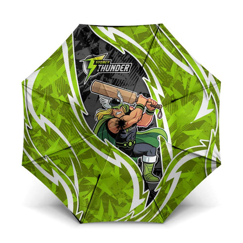 Sydney Thunder Umbrella Flaming Lightning Storm Geometric Sports Mascot Art