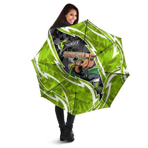 Sydney Thunder Umbrella Flaming Lightning Storm Geometric Sports Mascot Art