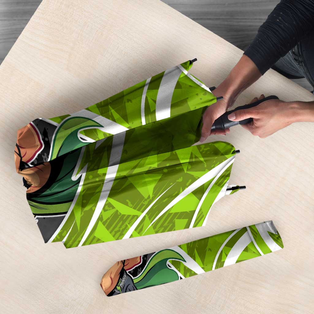 Sydney Thunder Umbrella Flaming Lightning Storm Geometric Sports Mascot Art