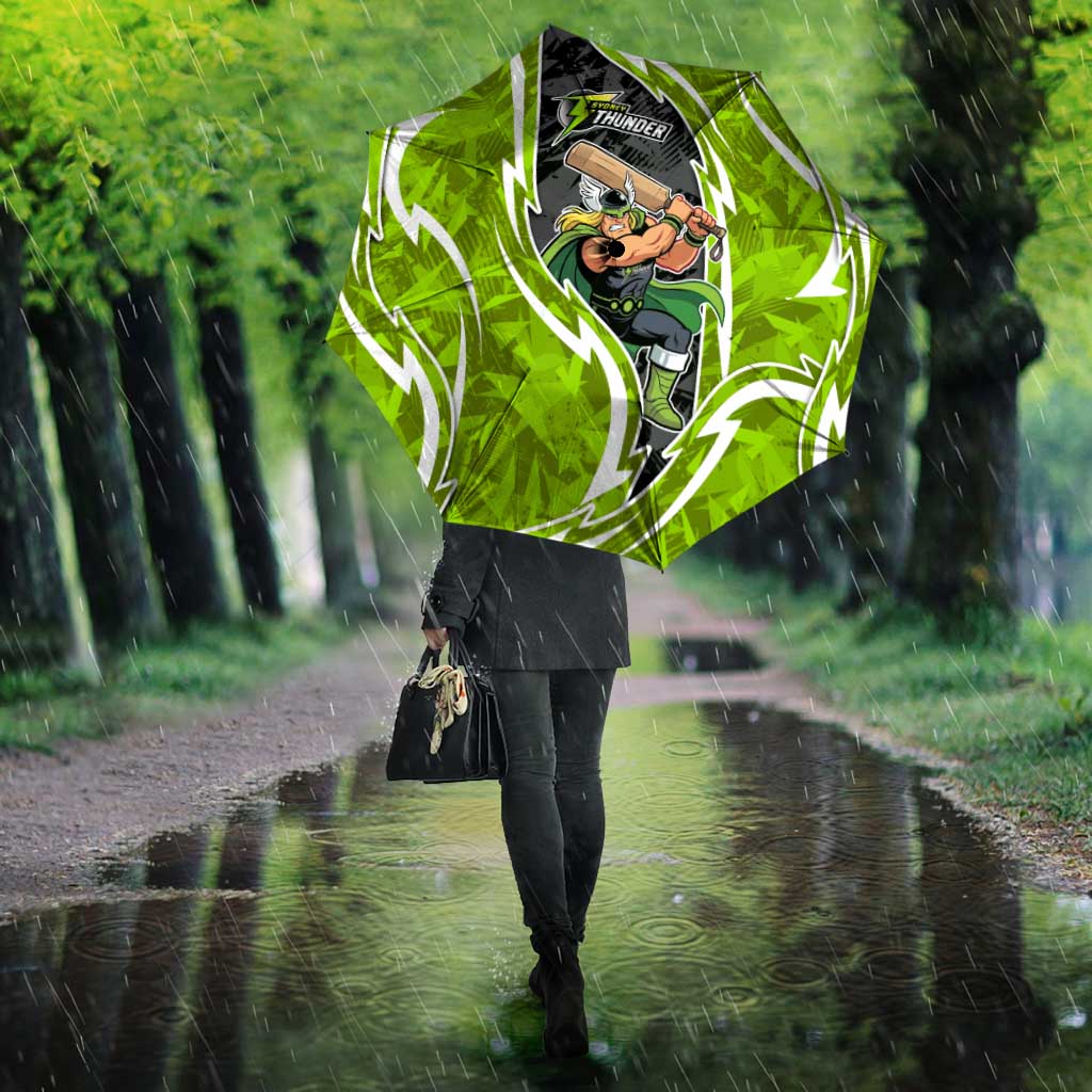 Sydney Thunder Umbrella Flaming Lightning Storm Geometric Sports Mascot Art