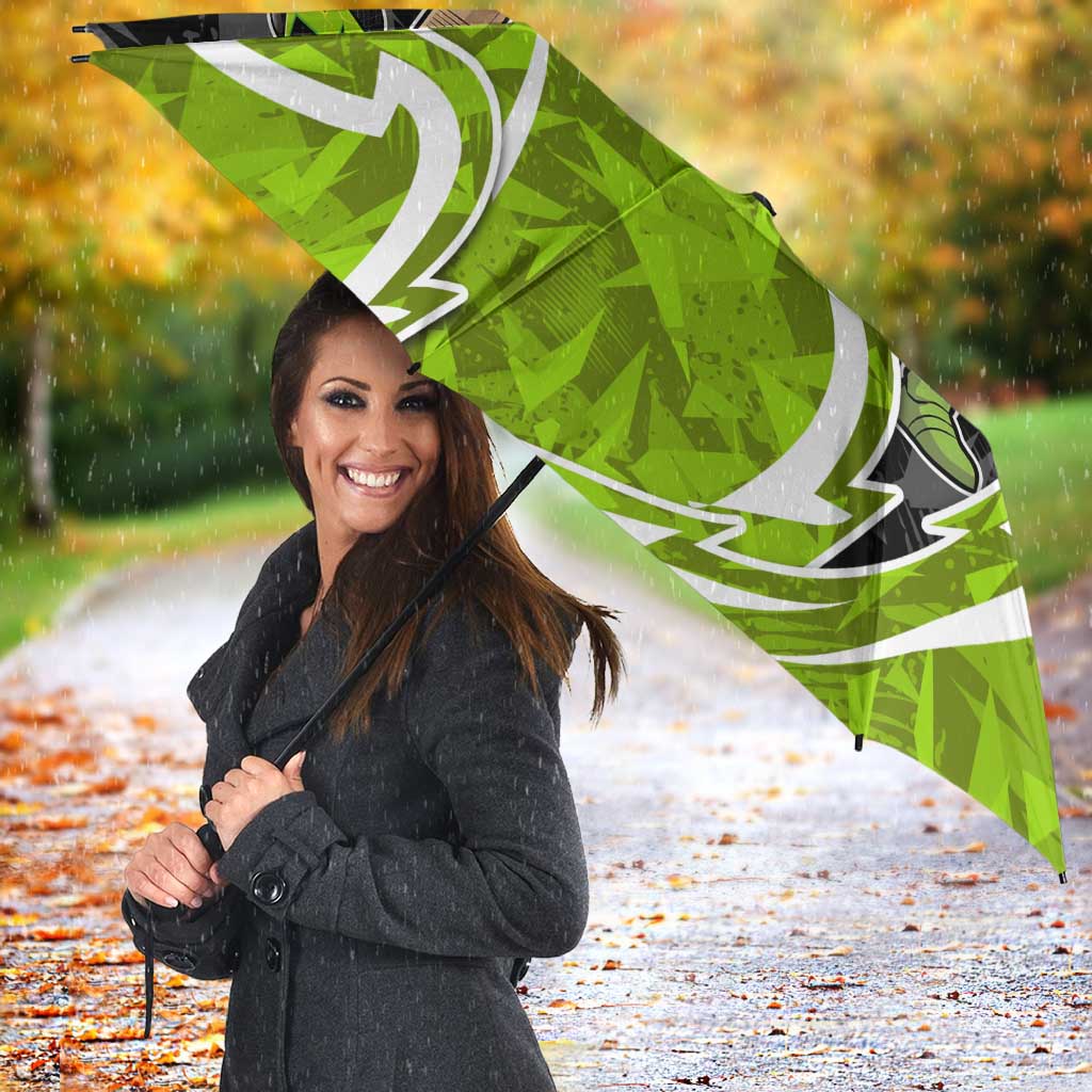 Sydney Thunder Umbrella Flaming Lightning Storm Geometric Sports Mascot Art