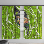 Sydney Thunder Window Curtain Flaming Lightning Storm Geometric Sports Mascot Art