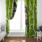 Sydney Thunder Window Curtain Flaming Lightning Storm Geometric Sports Mascot Art