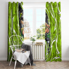 Sydney Thunder Window Curtain Flaming Lightning Storm Geometric Sports Mascot Art