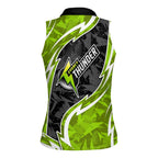 Sydney Thunder Women Sleeveless Polo Shirt Flaming Lightning Storm Geometric Sports Mascot Art