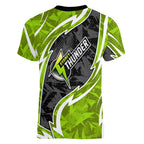 Sydney Thunder Women V-Neck T-Shirt Flaming Lightning Storm Geometric Sports Mascot Art