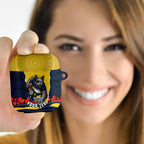 Personalized Cowboys ANZAC Tribute AirPods Case Poppy Field Soldier Silhouette Aboriginal Rugby Mascot